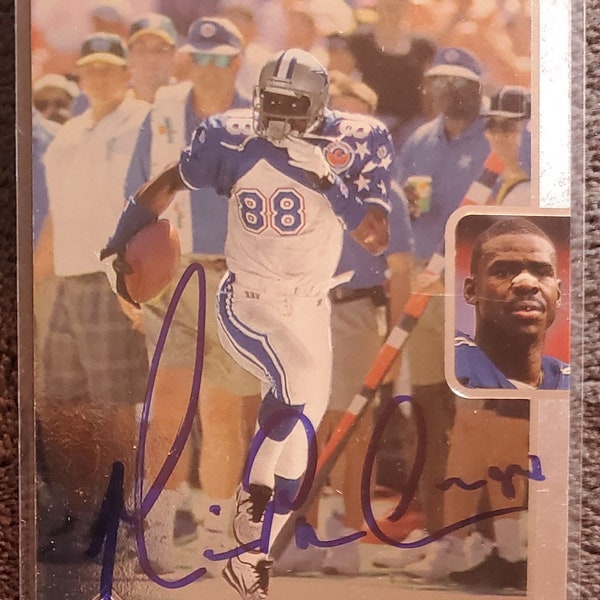 Michael Irvin Authentic Hand Signed 1996 Upper Deck SP Football Card Autographed Dallas Cowboys Autograph Hall Of Fame Auto HOF Super Bowl