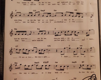 Dinner Warwick Authentic Hand Signed 8.5x11 Sheet Music Photograph of I'll Never Love This Way Again Autographed Hall Of Fame HOF