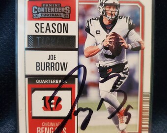 Joe Burrow Authentic Hand Signed Panini Football Card HOF Autographed Cincinnati Bengals Autograph