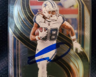 CeeDee Lamb Authentic Hand Signed Panini Football Card Autographed Dallas Cowboys Autograph Future Hall Of Fame