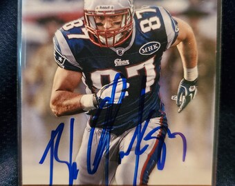 Rob Gronkowski Authentic Hand Signed Panini Football Card Autographed New England Patriots  Auto Tampa Bay Buccaneers Super Bowl Gronk
