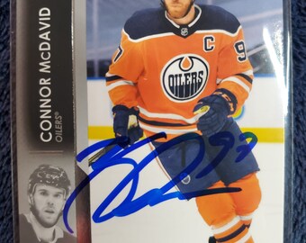 Connor Mcdavid Authentic Hand Signed 2021 Upper Deck Card Autographed Future Hockey Hall Of Fame Autograph Edmonton Oilers All Star