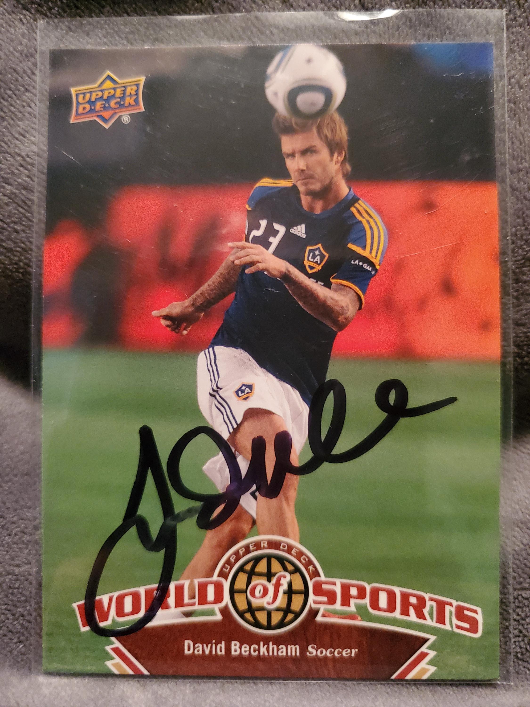 【値下げ】ベッカム　サイン　オートグラフ　Beckham　autograph David Beckham Authentic Hand Signed Upper Deck Soccer Card