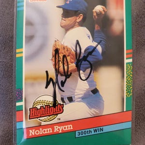 Nolan Ryan 1991 Donruss Signed Houston Astros Hand Signed Hall Of Fame Autographed HOF Auto Texas Rangers Hall Of Fame