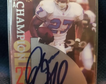Eddie George Authentic Hand Signed Football Card Autographed Tennessee Titans Future Hall Of Fame Autograph Ohio Buckeyes Auto