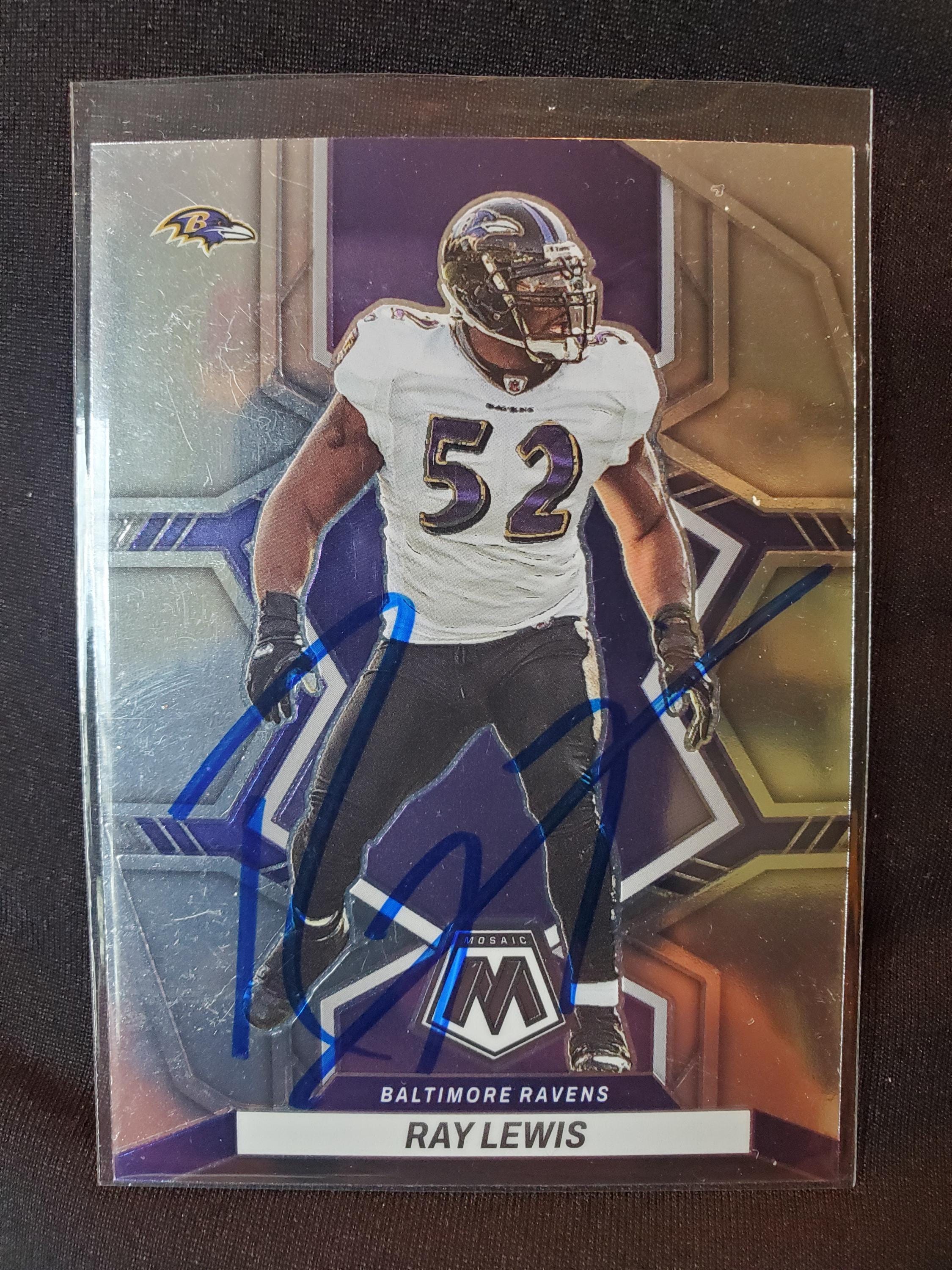 Ray Lewis Authentic Hand Signed Panini Mosaic Card Autographed HOF