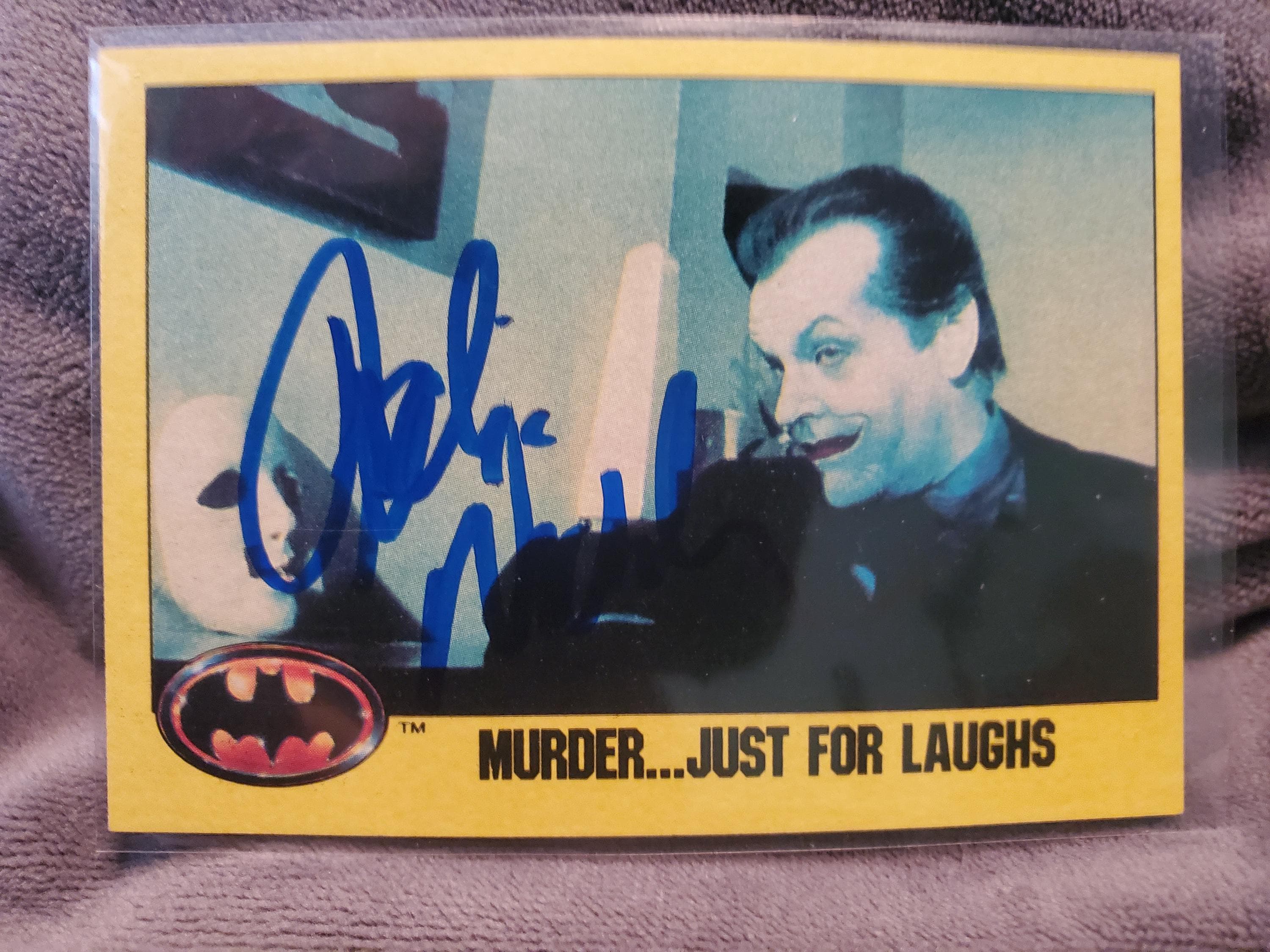 ジャック・ニコルソン　直筆サインPhoto ハリウッドスター Jack Nicholson Authentic Hand Signed 1989 Batman Card Autographed