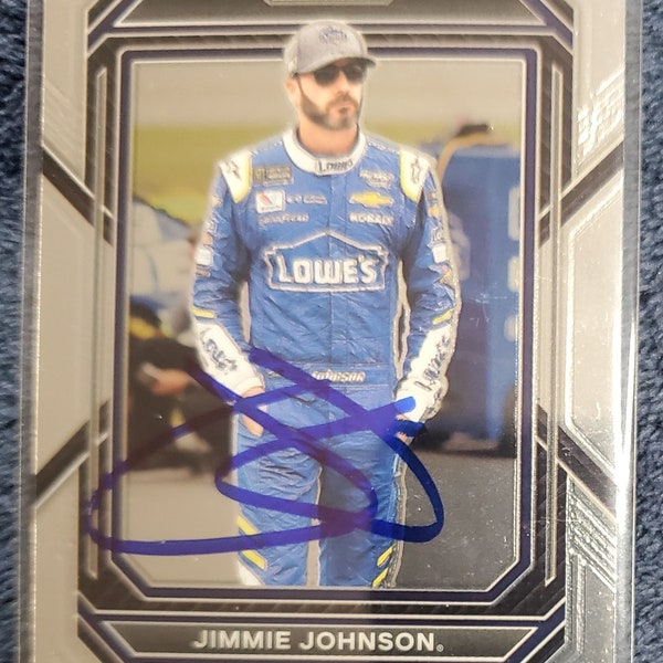 Jimmie Johnson Authentic Hand Signed 2023 Prizm Racing Card Hall Of Fame Auto HOF Autographed NASCAR Racing Autograph