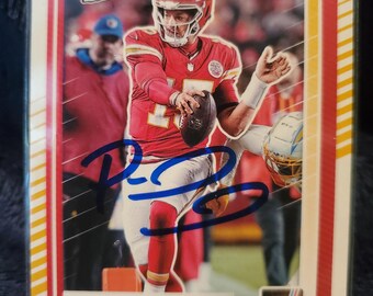 Patrick Mahomes Authentic Hand Signed Panini Card Autographed Future HOF Tuff Autographed KC Chiefs Kansas City Hall of Fame Superbowl