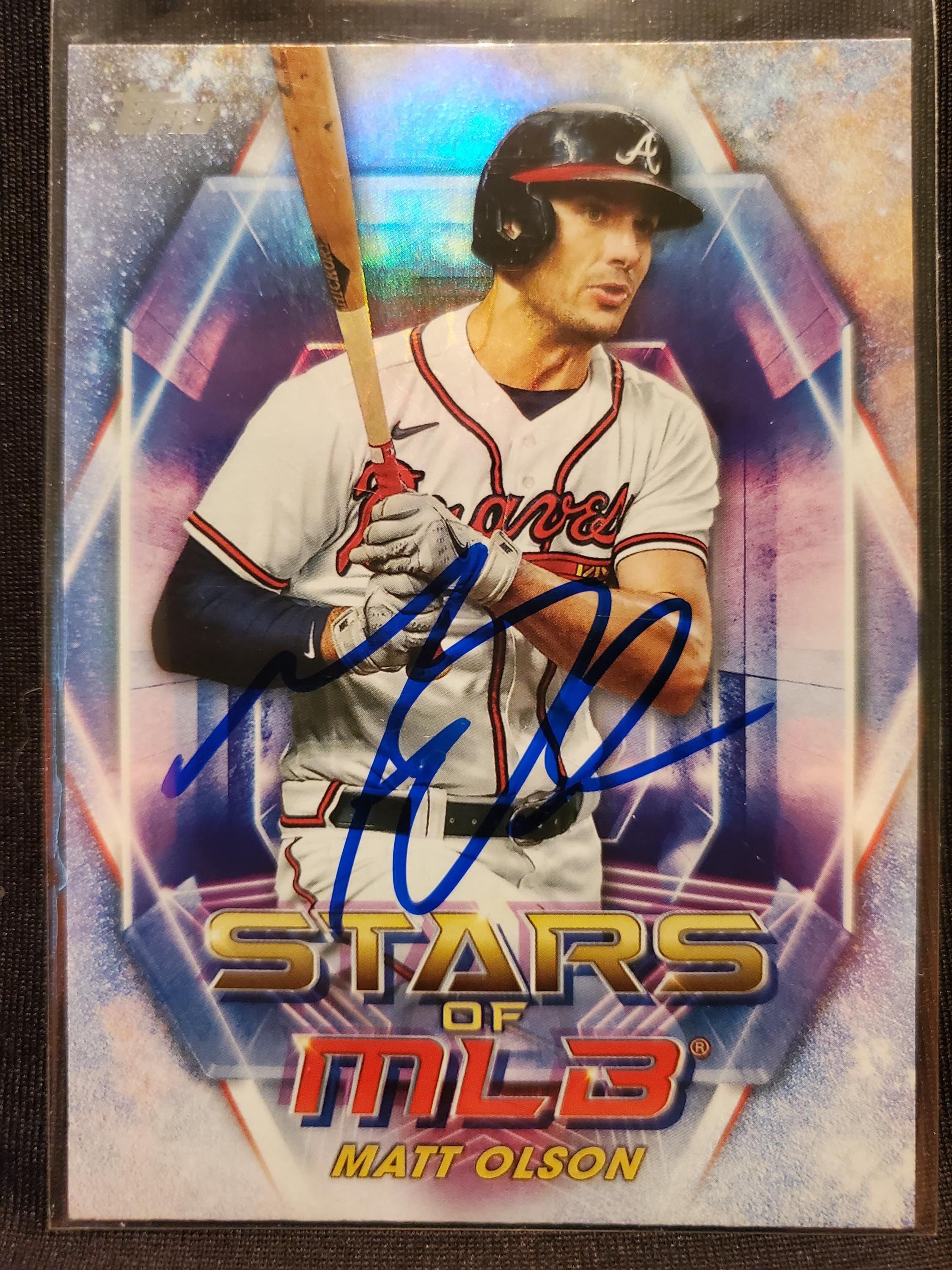 Matt Olson Authentic Hand Signed Topps Baseball Card HOF
