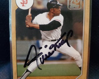 Willie Mays Original Hand Signed Topps Card Autograph Baseball Hall Of Fame NY Giants HOF Auto San Francisco