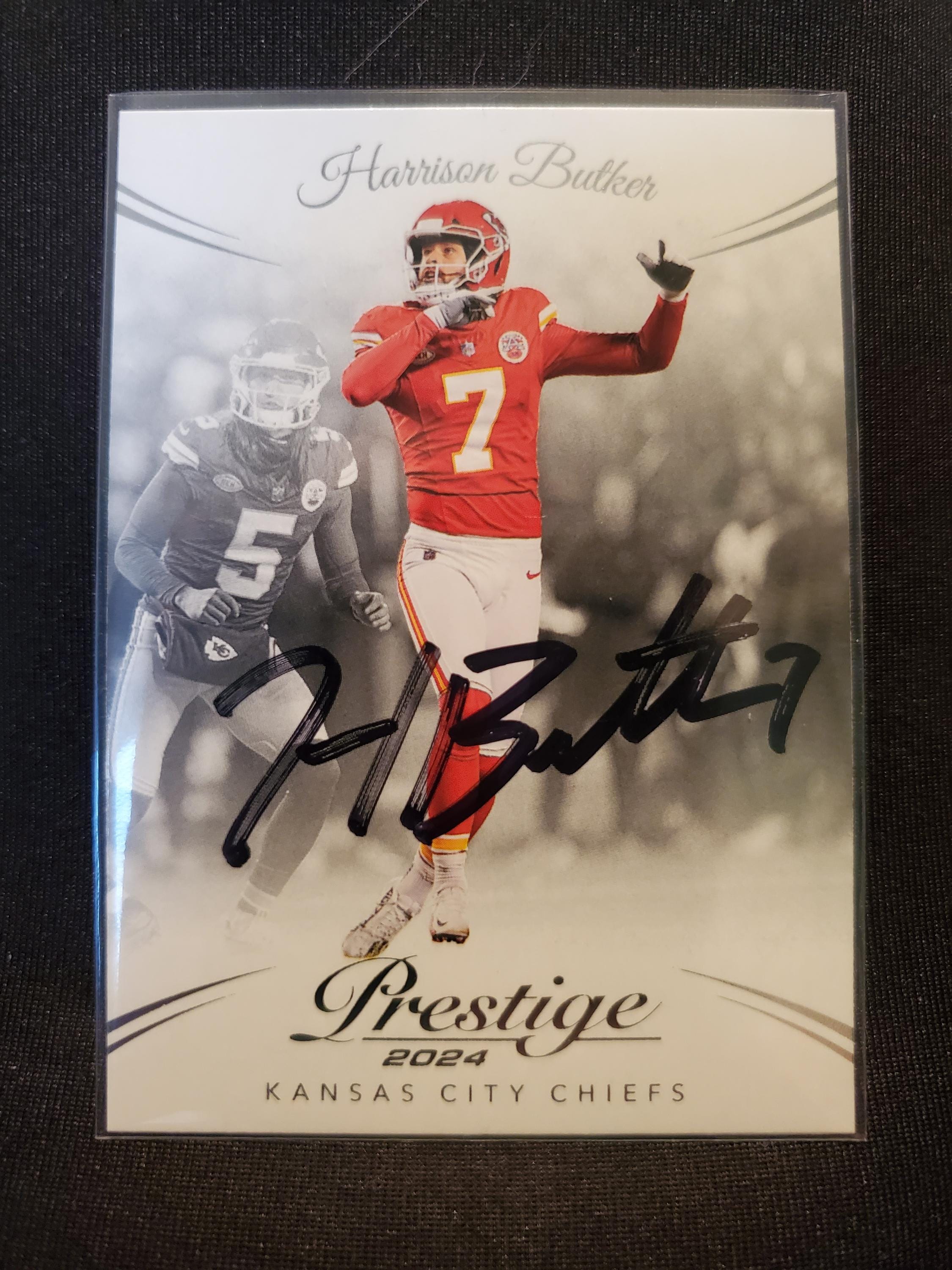Harrison Butker Authentic Hand Signed 2024 Prestige Football Card