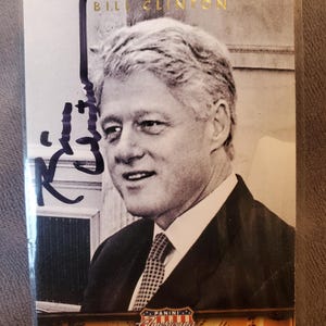 Bill Clinton Hand Signed 2012 Panini Americana Card Autographed 42nd United State President Willie The Zipper Hillary Democrat