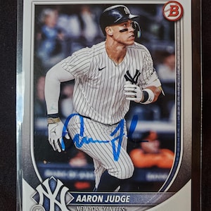 Aaron Judge Authentic Signed Bowman Baseball Cardl Autographed New York Yankees Future Hall Of Fame Autograph HOF Auto MVP NY