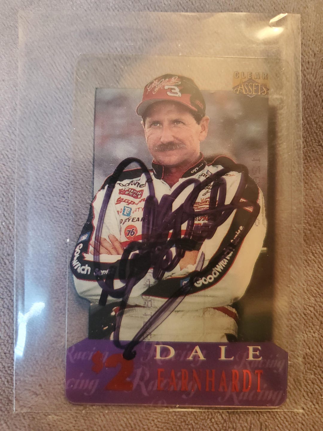 Dale Earnhardt Authentic Hand Signed 1996 Classic Racing Card Hall of ...