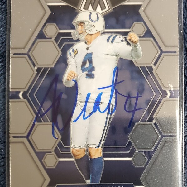 Adam Vinatieri Authentic Hand Signed 2023 Panini Mosaic Card Autographed Future HOF Autographed Indianoplis Colts All Time Points Leader