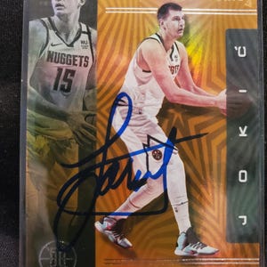 Nikola Jokic Authentic Hand Signed Panini Basketball Card Autographed NBA Future Hall of Fame Denver Nuggets HOF Autograph Auto