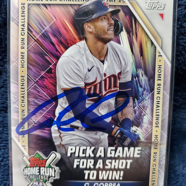 Carlos Correa Authentic Hand Signed 2023 Topps Baseball Card Autograph Future HOF All Star Houston Astros 2015 ROY Tigers