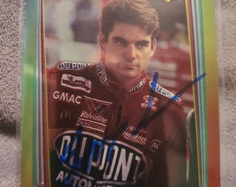 Jeff Gordon Authentic Hand Signed 1995 Maxx Card Hall Of Fame Auto HOF Autographed NASCAR Racing Autograph Dupont 24