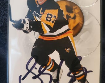 Sidney Crosby Authentic Hand Signed Upper Deck Hockey Card Autographed Pittsburgh Penguins Future Hall Of Fame Autograph HOF