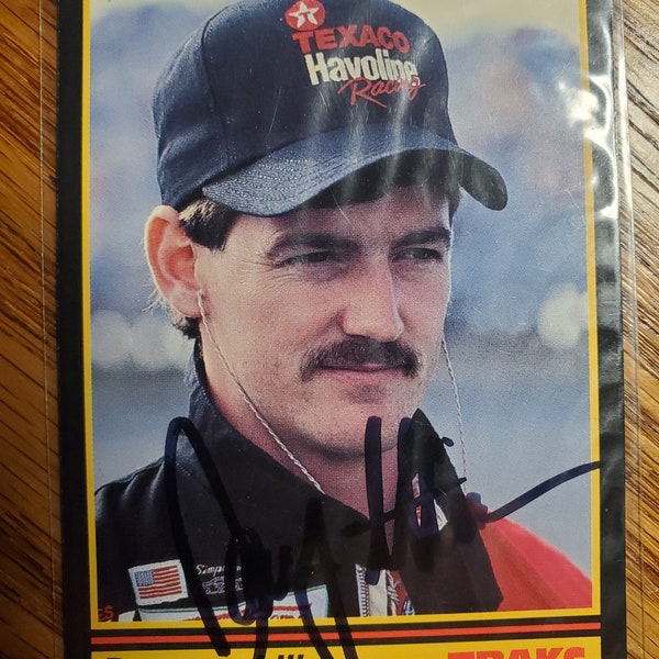 Davey Allison Authentic Hand Signed 1991 Traks Racing Card Hall Of Fame Auto HOF Autographed NASCAR Racing Autograph Deceased