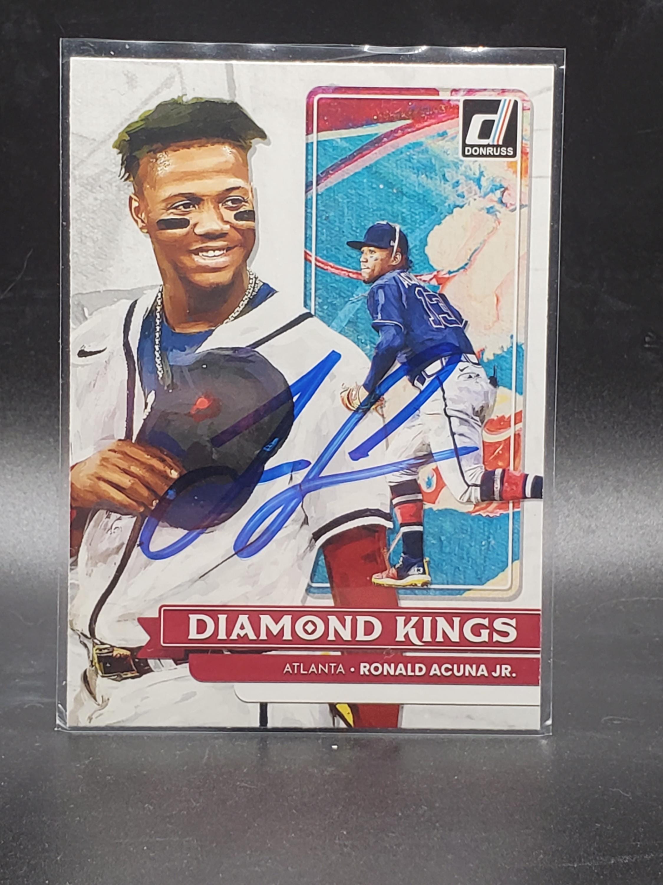 Ronald Acuna Jr Authentic Hand Signed Donruss Baseball Card Atlanta ...