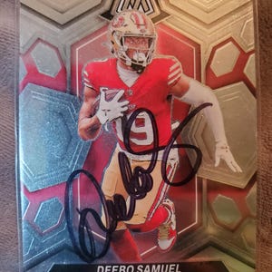 Deebo Samuel Authentic Hand Signed Panini Card Autographed Future Football Hall Of Fame San Francisco 49ers Autograph HOF