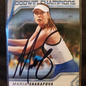Maria Sharapova Authentic Hand Signed 2023 Upper Deck Goodwin Champions Card Hall Of Fame Autograph HOF Autographed Tennis Auto