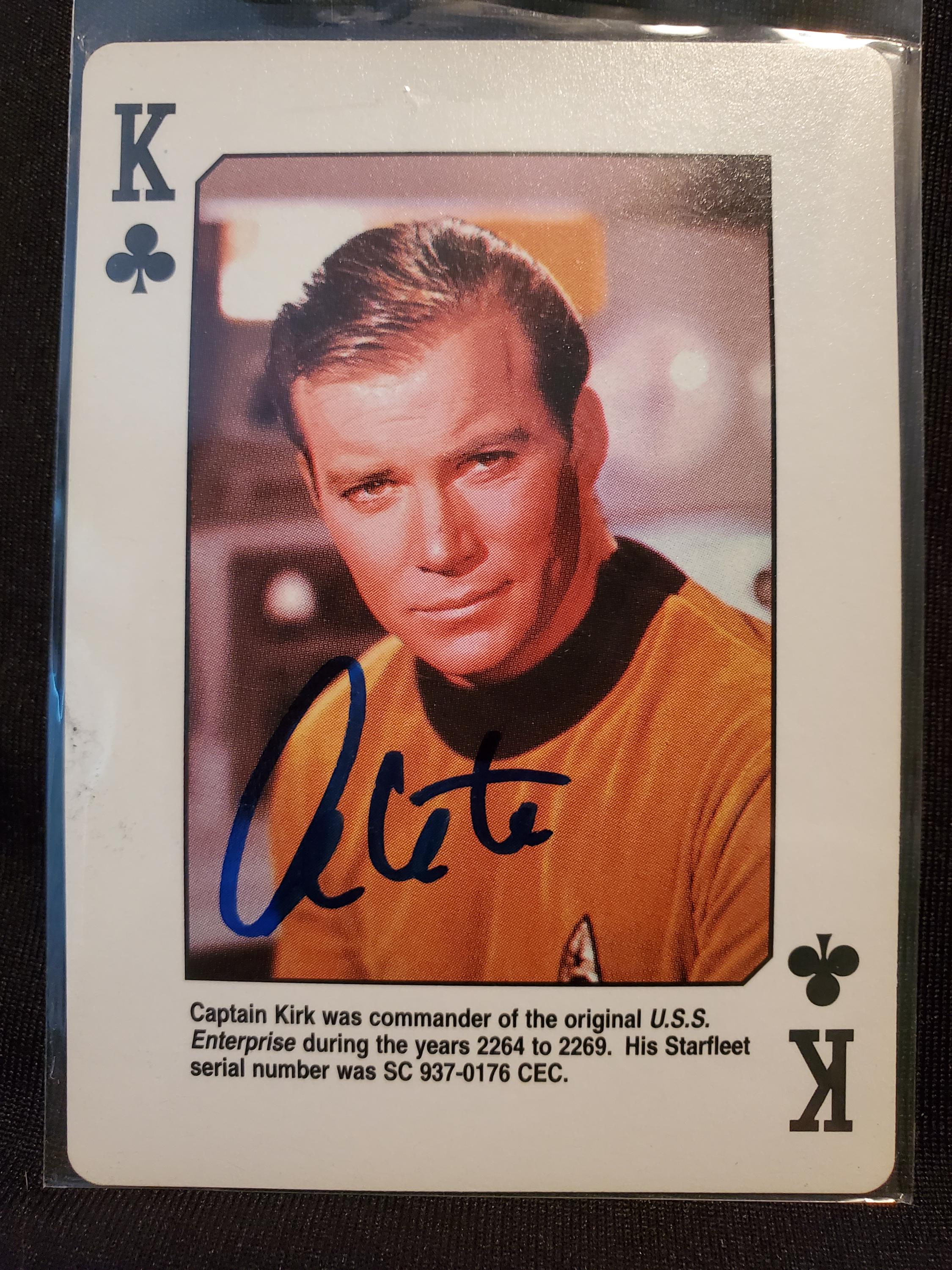 William Shatner Authentic Hand Signed Star Trek Card Autographed