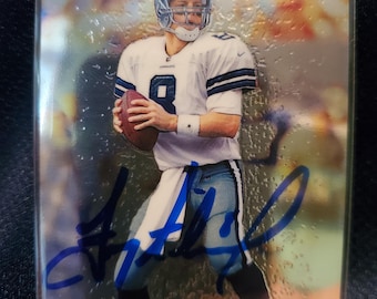 Troy Aikman Authentic Hand Signed Football Card Autographed Football Card Autograph Dallas Cowboys Football HOF