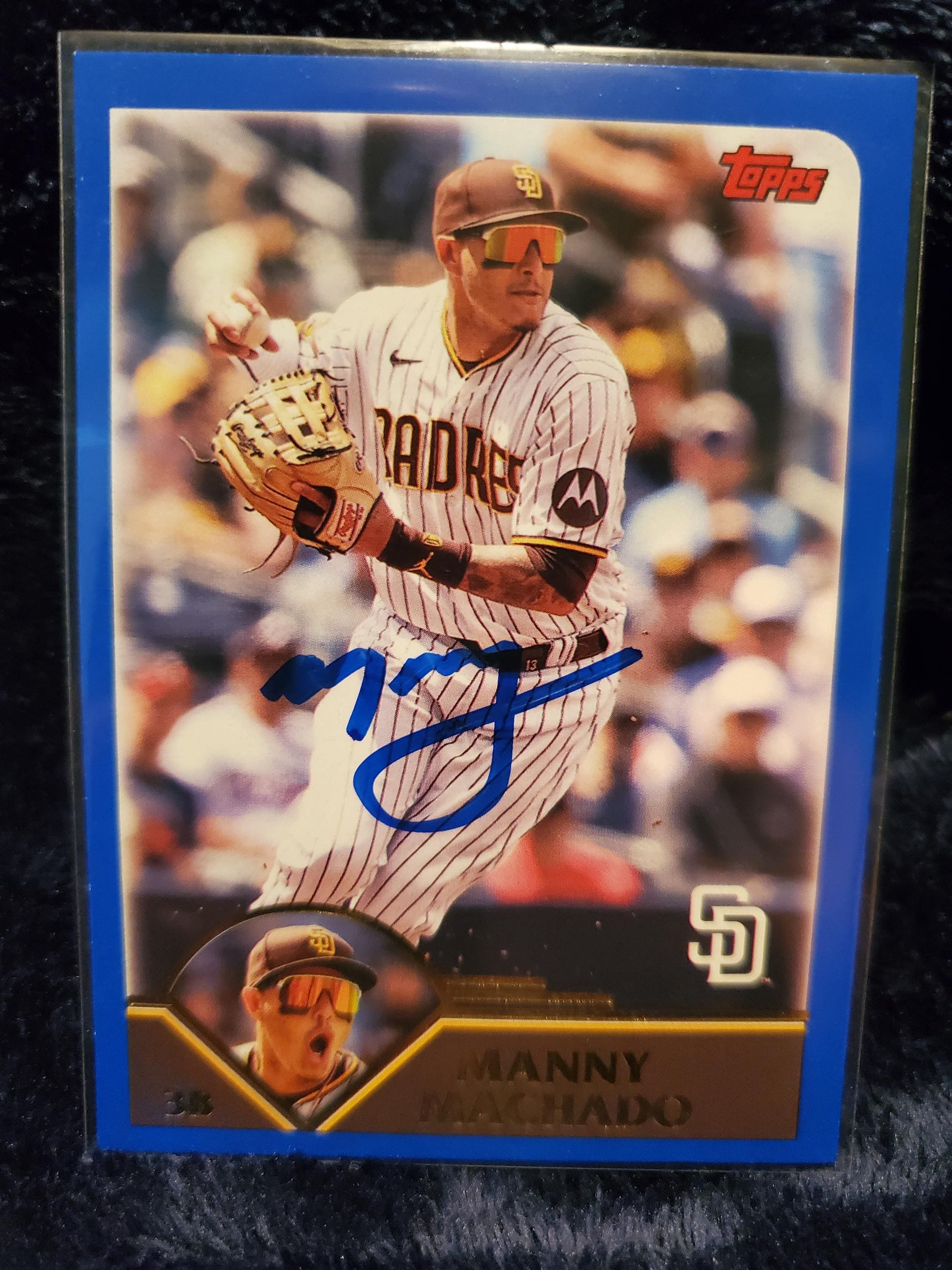Manny Machado Authentic Hand Signed Topps Baseball Card