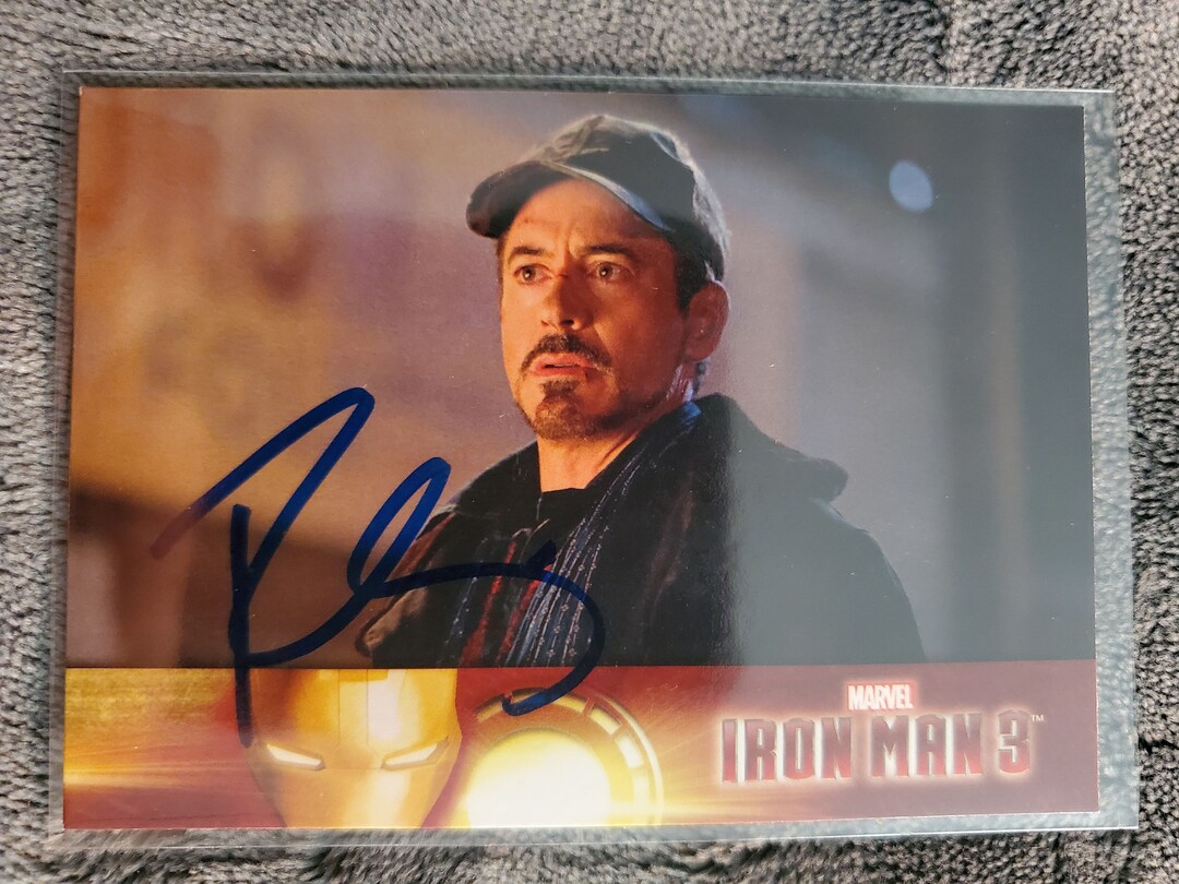 Robert Downey Jr Authentic Hand Signed Upper Deck Iron Man 3 - Etsy