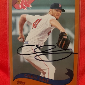 Chris Sale Authentic Hand Signed 2022 Topps Baseball Card Autographed Chicago White Sox Foture HOF Boston Red Sox Hall of Fame