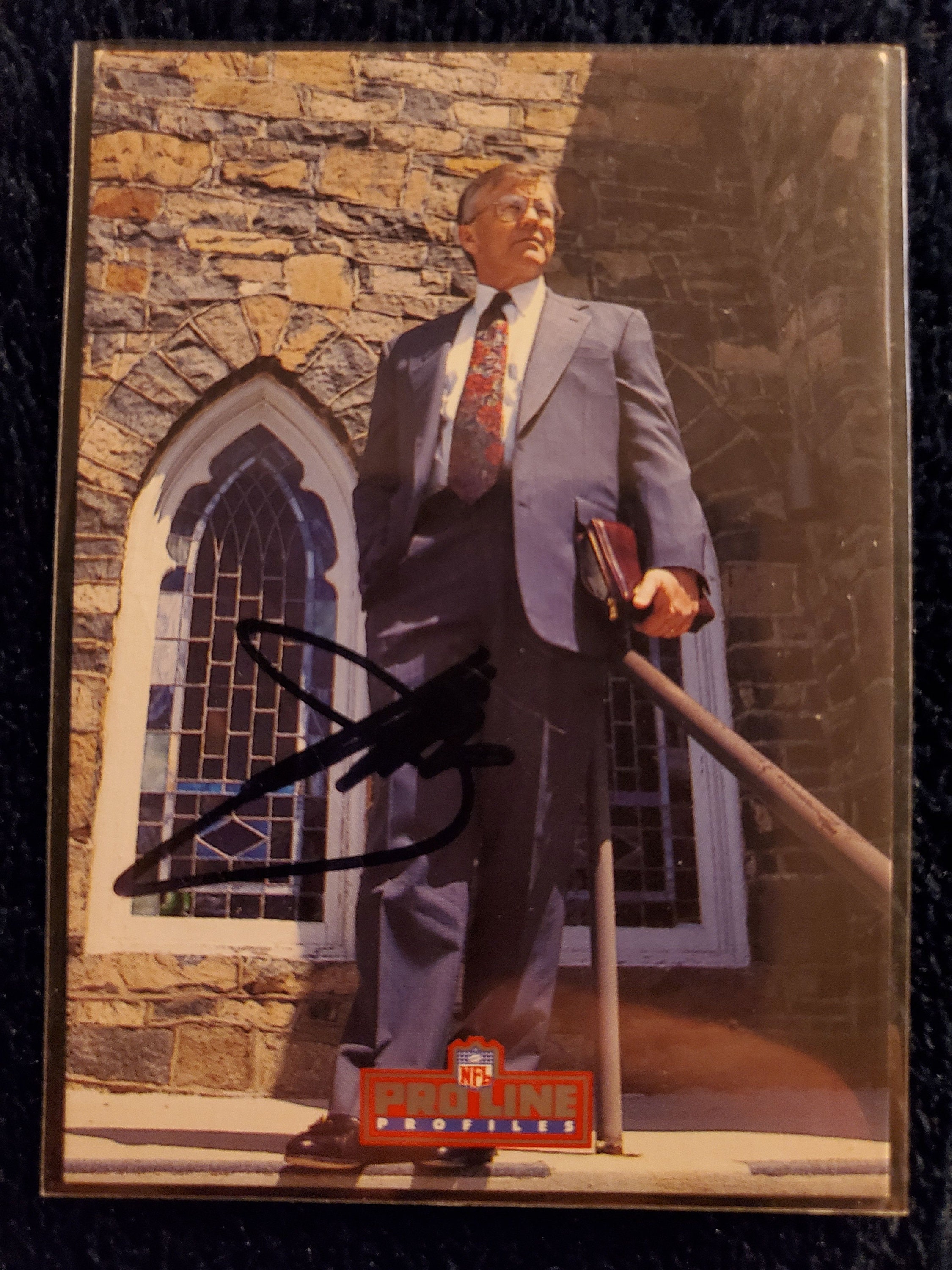 Joe Gibbs Authentic Hand Signed Washington Card 1990 Proline
