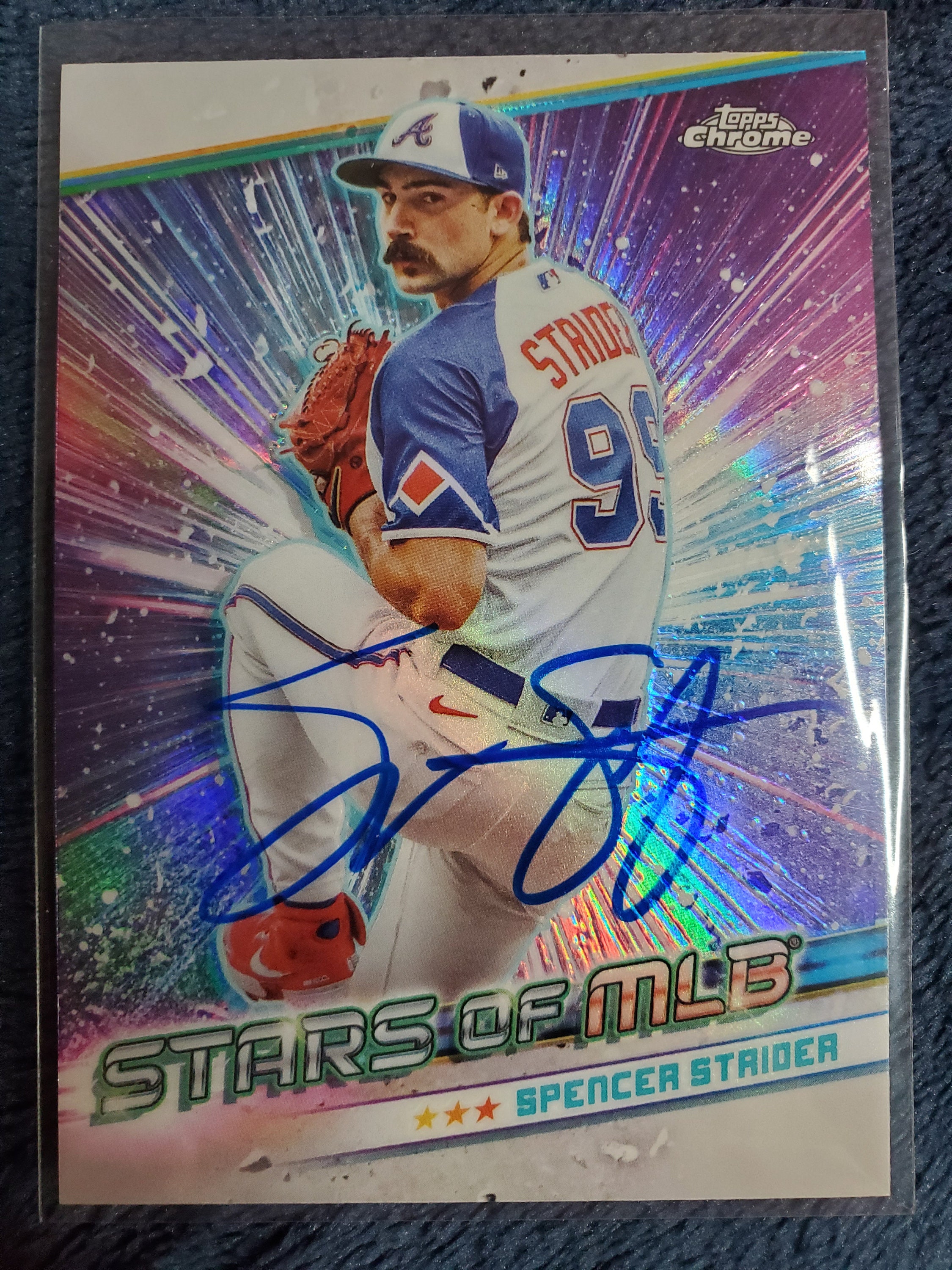 Spencer Strider Authentic Hand Signed Topps Stars of MLB Baseball 