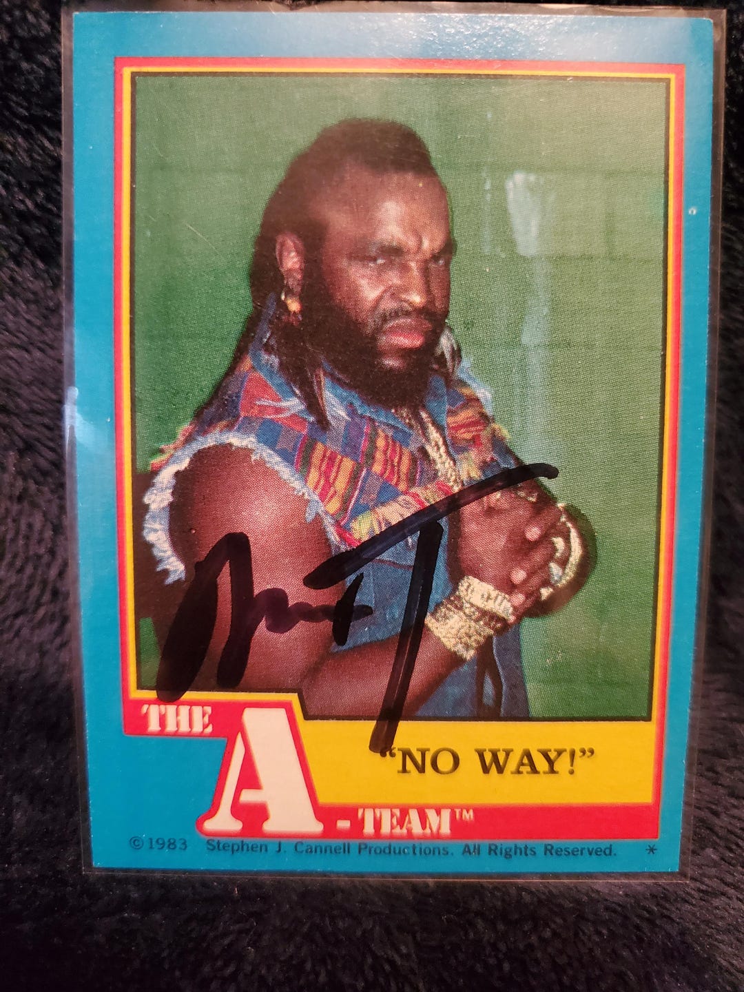Mr. T Original Hand Signed 1983 the A-team Card Autographed Movie Star ...