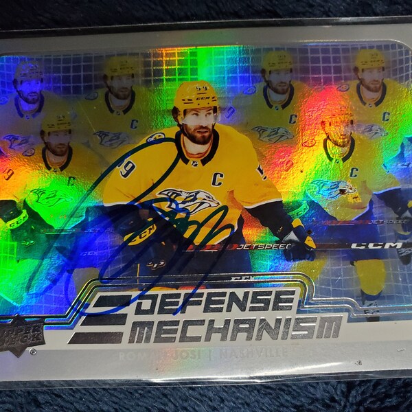 Roman Josi Authentic Hand Signed 2023 Upper Deck Card Autographed Nashville Predators Captain Future Hall Of Fame