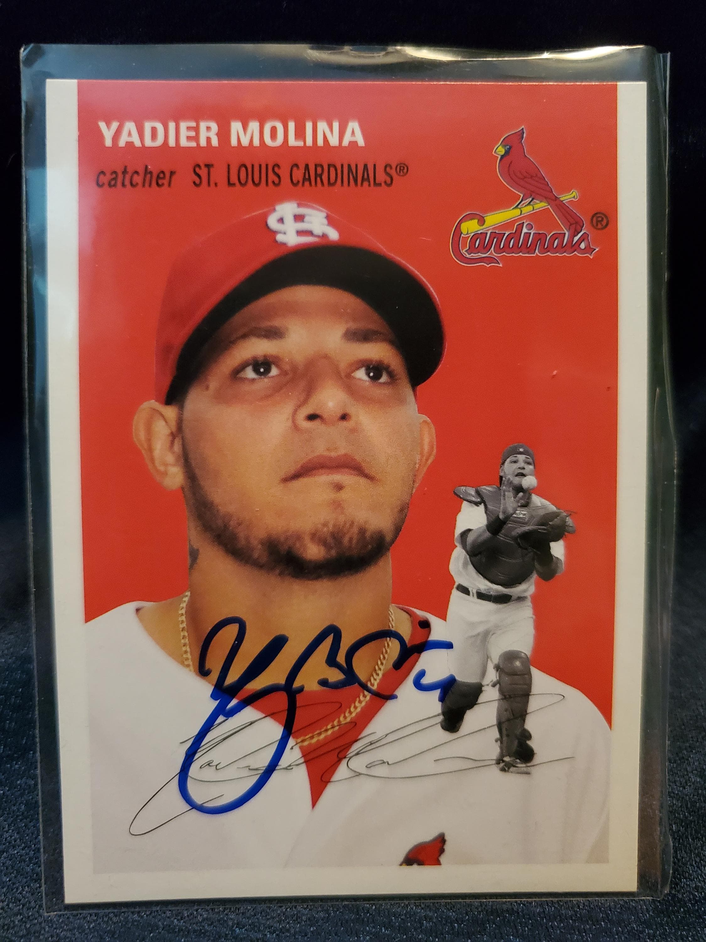 セントルイス・カージナルス ヤディアー・モリーナ選手直筆サイン入りフォト証明書付 Yadier Molina Signed - Etsy