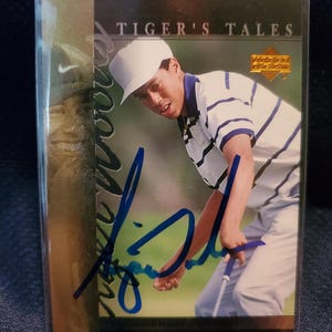 Tiger Woods Autograph Card - Etsy
