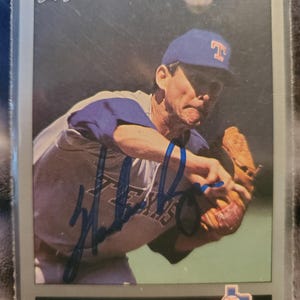 Nolan Ryan Leaf Signed Houston Astros Hand Signed Hall Of Fame Autographed HOF Auto Texas Rangers Hall Of Fame