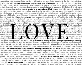 love illustration, typography