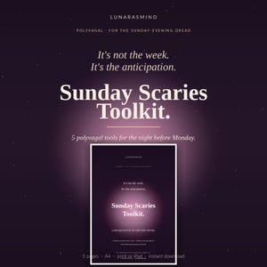 Kit de herramientas para superar la ansiedad del domingo | 5 herramientas polivagales para la ansiedad del lunes y el pavor del domingo por la noche | PDF imprimible para la ansiedad en el trabajo
