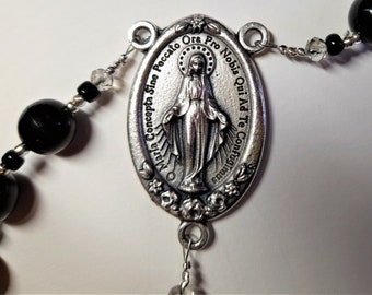 Long Victorian-style Vintage rosary (72cm)