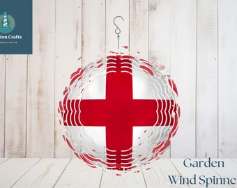 English Wind Spinner  (St George)  Flag  - (Physical Product) 8  inch or 3 inch World Cup