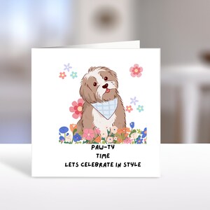 Biglietto d'auguri per o dal momento della festa del tuo cane.