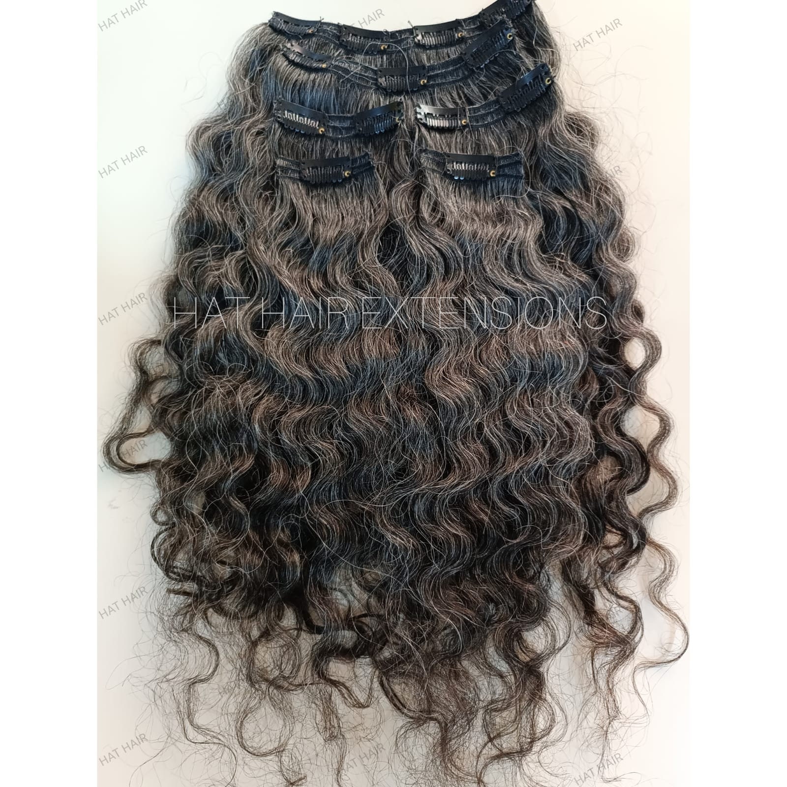 Grey Salt and Pepper Clipin Hair Extensions Raw Etsy