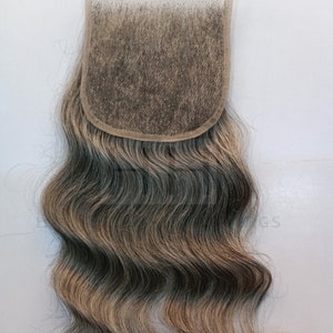 Salt and pepper Lace Closure