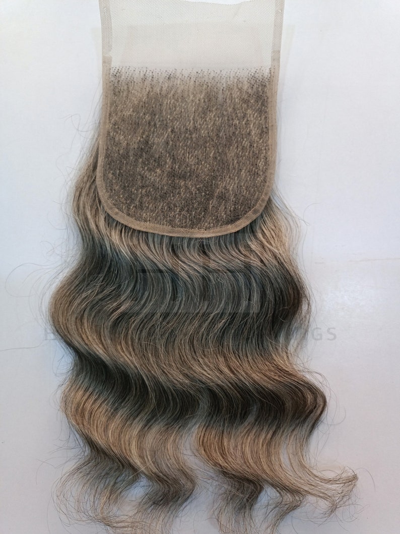 Salt and pepper Lace Closure