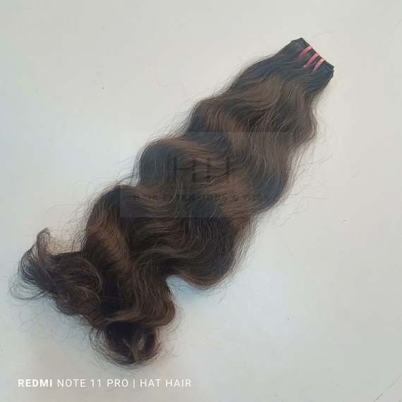 Remy Indian Double Drawn Wavy Human Hair Extensions 100  display picture 3