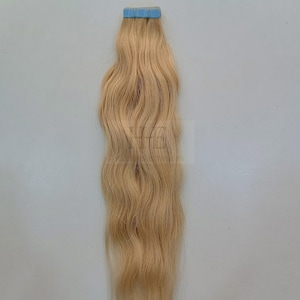 シームレス インビジブル テープ ブロンド 613/27 人毛エクステンション - 100 グラム、ブロンド 613 とハニーブロンドのテープ ヘアエクステンション、25～35 テープストリップ